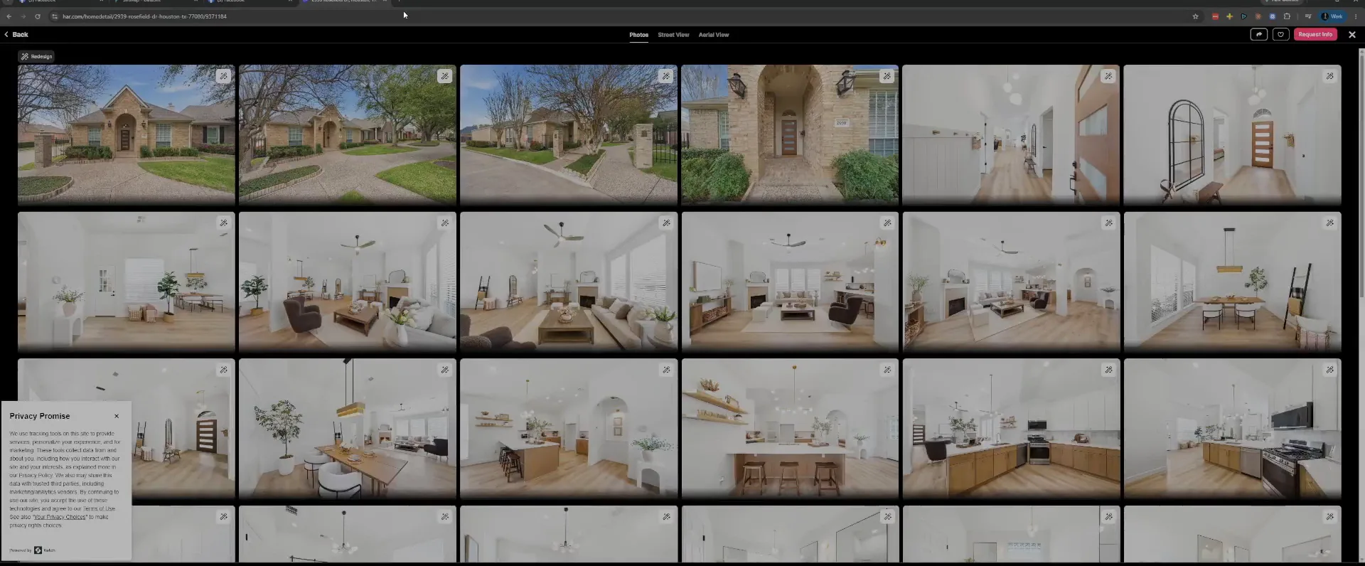 Listing photo gallery showing renovated interior and exterior photos of the property