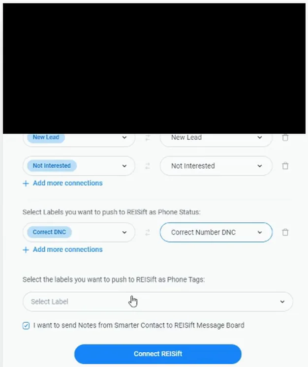 Phone status mapping showing Correct DNC paired with Correct Number DNC