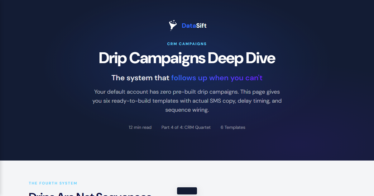 Drip Campaigns Deep Dive | DataSift Interactive Learning