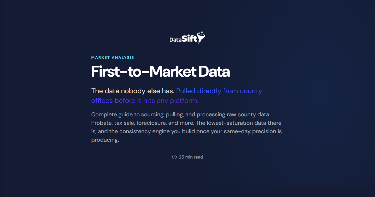 First-to-Market Data | DataSift Interactive Guide
